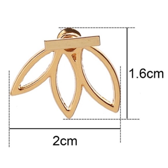 New! Lotus Flower โข Jacket Earrings - Picture 5 of 5